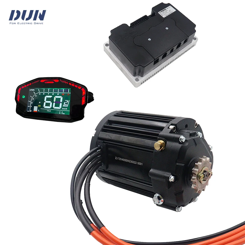 

QS138 90H 4000W V3 110kmh PMSM Среднеприводной двигатель ND72680 Контроллер и комплекты дисплеев DKD ONE-Line