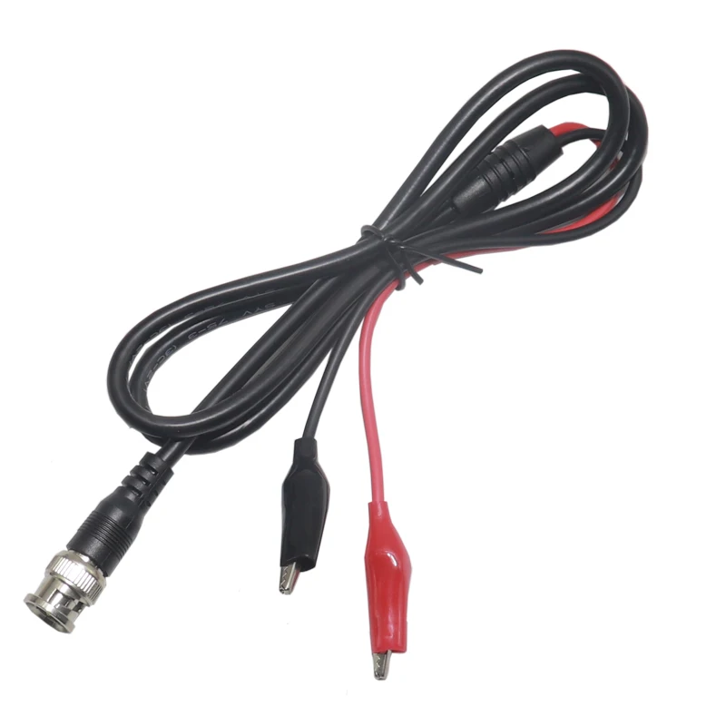 【1PCS】 BNC Male Plug To Dual Hook Clip Alligator Clip Banana Plug Test Lead For For Oscilloscope/Multimeter