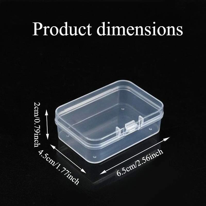 A Set of 10 Small Transparent Plastic Storage Boxes, Perfect for Organizing Beads, Jewelry, Earplugs,Crafts,Nail Art Decorations - view 3