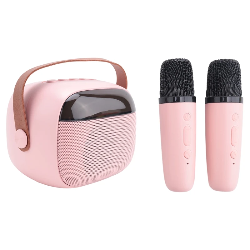 

B53C Kids Karaoke Machine, Portable Bluetooth Speaker With 2 Wireless Microphones