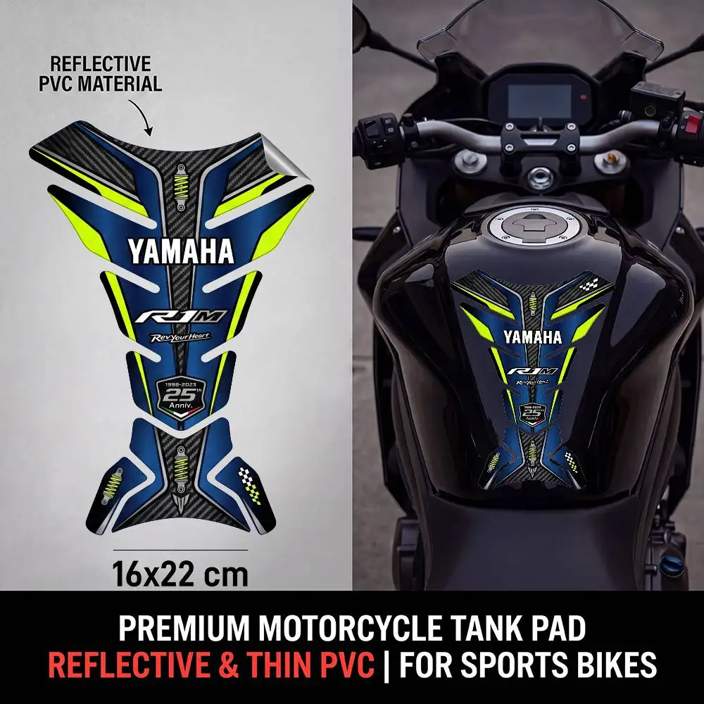 FOR YAMAHA Motorcycle PVC Tank Pad Tank Cap Protector Racing Sticker Universal