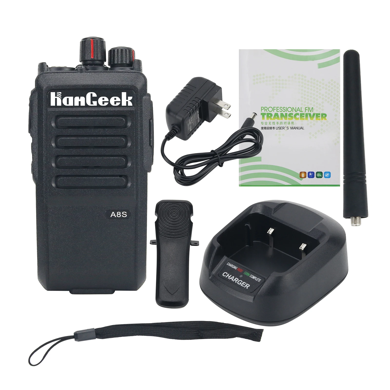 

HamGeek HG-A8S VHF UHF Transceiver Walkie Talkie Professional FM Transceiver 10W 15KM VHF UHF Radio