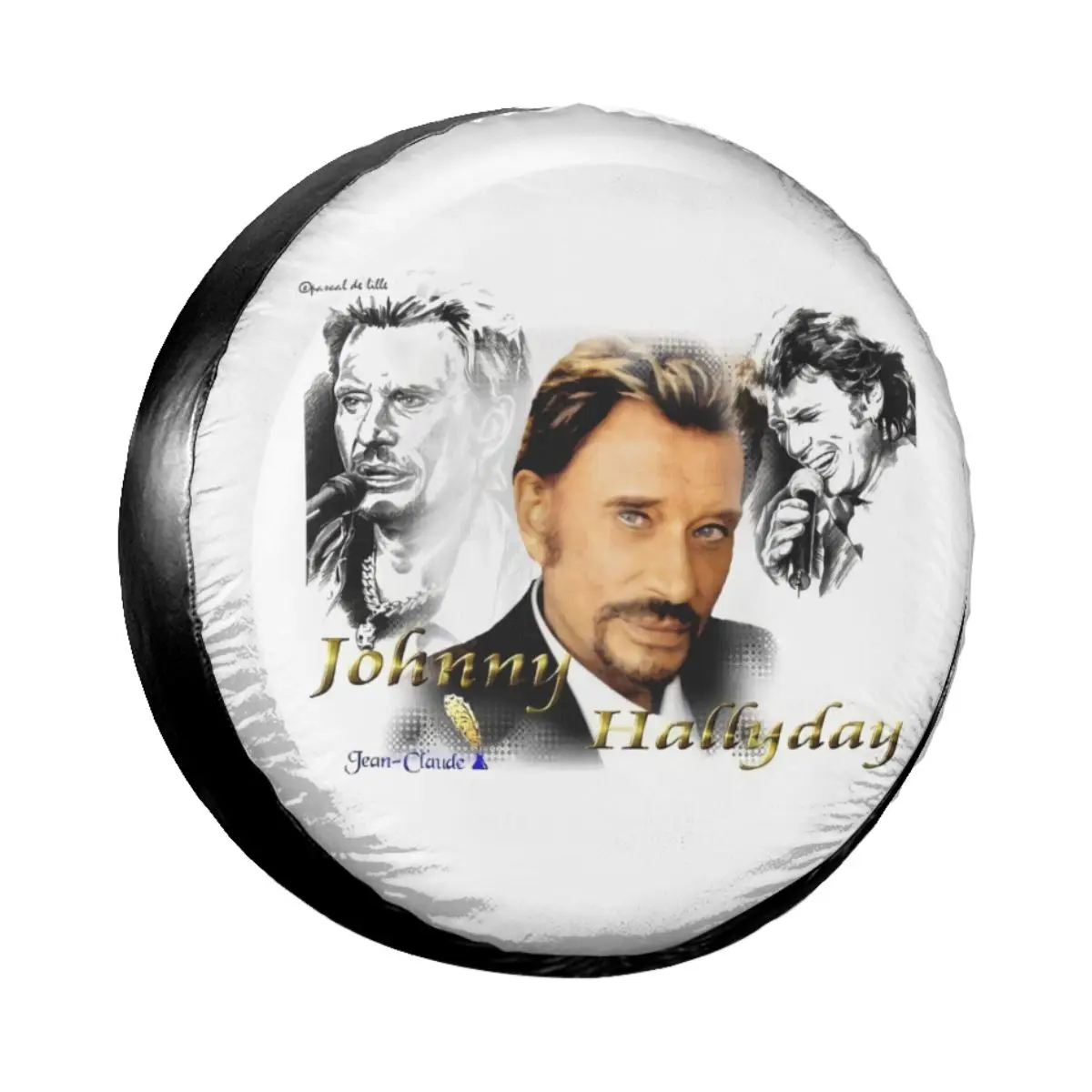 Rock Johnny Hallyday Spare Tire Cover for Suzuki Mitsubish French Singer Car Wheel Protectors Accessories 14