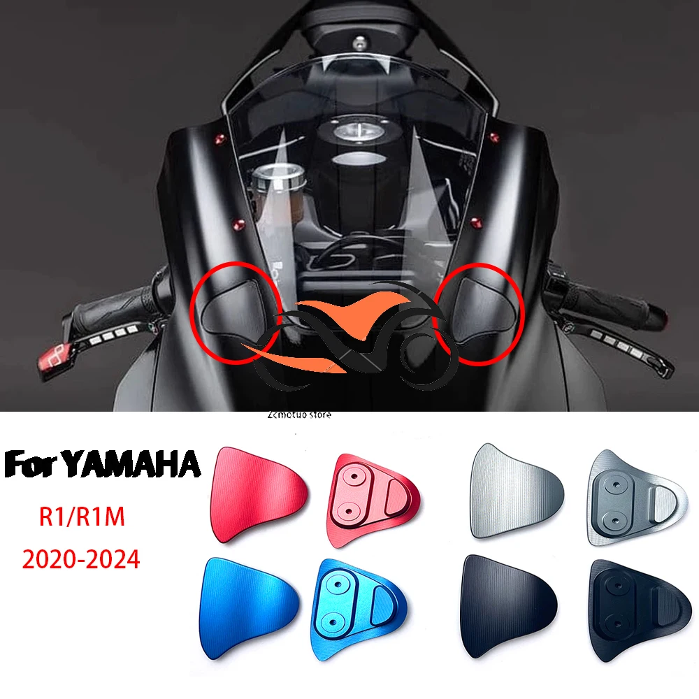 

NEW Motorcycle Rearview Mirror Seat Decorative Cover Mirror Base for Yamaha R1 R1M GPyzf 2020-2024 accessories ﻿