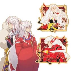 Anime Inuyasha Enamel Pins Brooch Sesshoumarul Badge Brooches Hats Clothes Backpack Cosplay Decoration Jewelry Accessories Gift