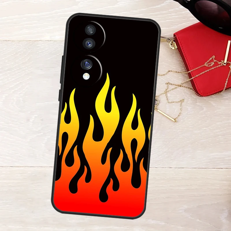 Blue Red Flame Fire Phone Case For Honor 90 70 50 Lite Magic 5 6 Pro X6 X7 X8 X9 X6a X7a X8a X9a X8b X9b Cover image 4