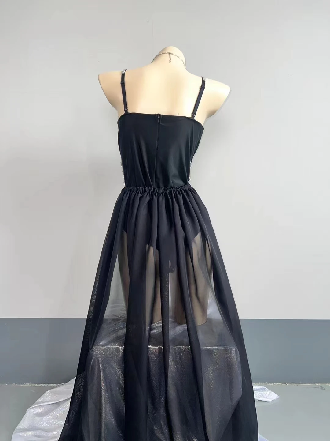 Sparkly Strass Body Gaze Tailing Sexy Pole Dance Kostüm Club Party Bühne Tragen DJ Tänzerin Show Festival Rave Outfit