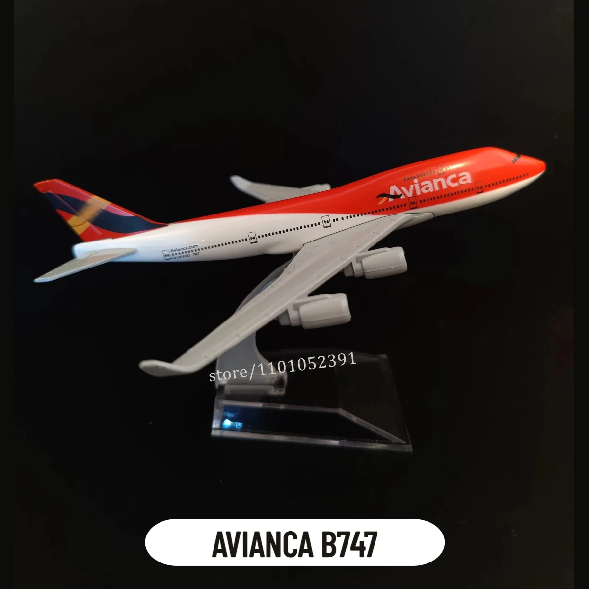 1:400 Metal AVIANCA B747 Replica Aircraft Airlines Airplane Diecast Plane Model Aviation Collectible Miniature