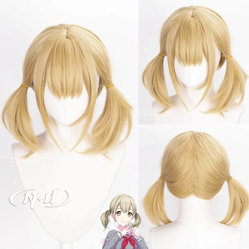 ND Azusawa Kohane Cosplay Wigs Project SEKAI Cosplay Blonde Hair Wig Heat Resistant Synthetic for Game Comic Con Coser Christmas