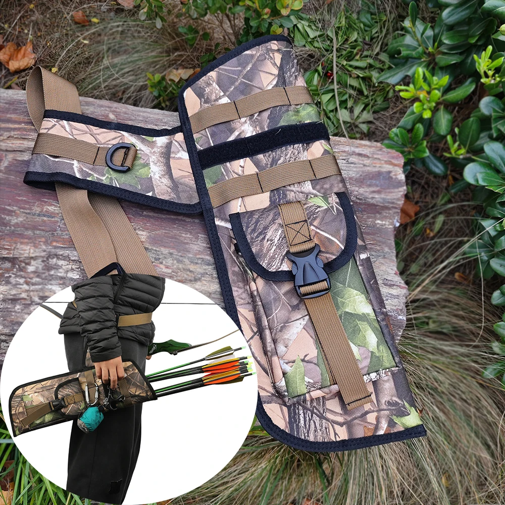 

Archery Oxford Fabric Portable Large Capacity Arrow Quiver Holder Pocket for Outdoors Hunting Shooting Competition Accessories