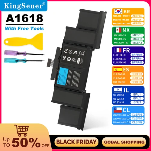 Kingsener 11,36 V 99.5Wh A1618 Batería Para Apple Macbook