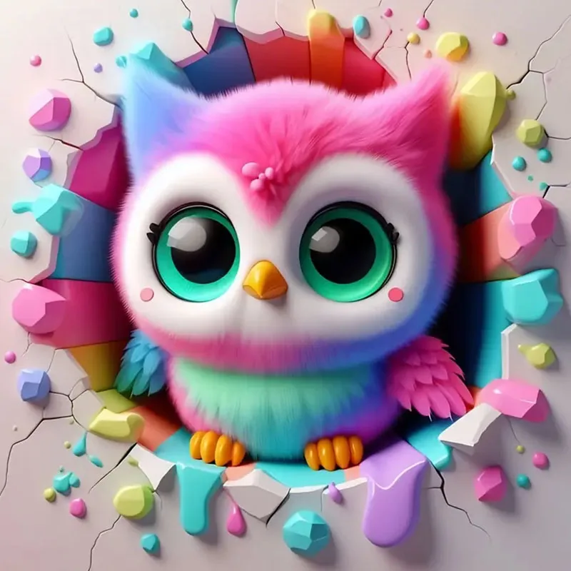 Conjunto de Pintura Diamante com Padrão de Galinha Fofa, Kit DIY de Pintura Diamante Completo para Adultos, Decoração de Casa, Estilo Adulto, Artesanato Sem Moldura