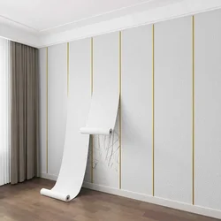 Linen Wallpaper Self-adhesive Waterproof Moisture-proof and Moldy Resistant Wall Stickers Home Living Room Wall background Decor