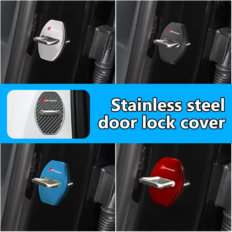 4 шт., защитная крышка дверного замка из нержавеющей стали, аксессуары для Audi Quattro RS Sline ABT TT SQ3 SQ4 SQ5 SQ6 SQ7 A1 A2 A3 A4