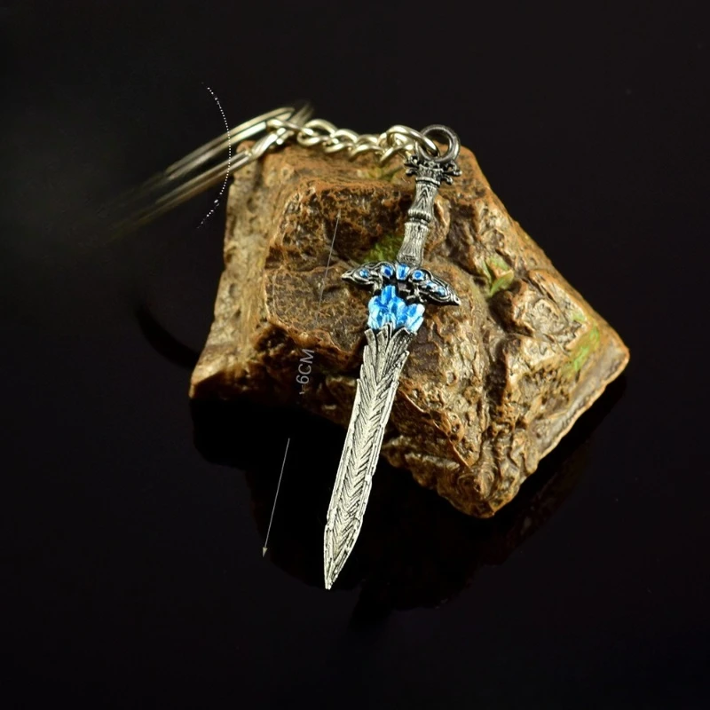 6cm Lazulite Sword Broadsword Damascus Great Sword Keychain Sacred Moonlight Greatsword Game Peripheral ModelRoom Decoration Toy
