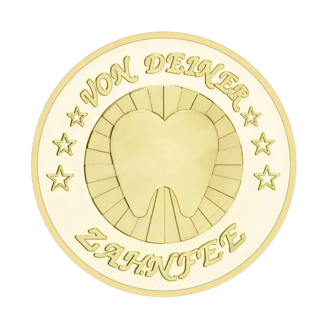 Tooth Fairy Excellent Gifts for Children Collection Coin Golden Plated Moon Dance Dress Girl Commemorative Coins