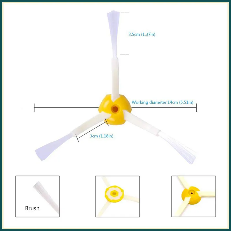 For IRobot Roomba 800 980 990 900 896 886 870 865 866 Series HEPA Filter Side Roller Brush Vacuums Cleaner Replacement Parts