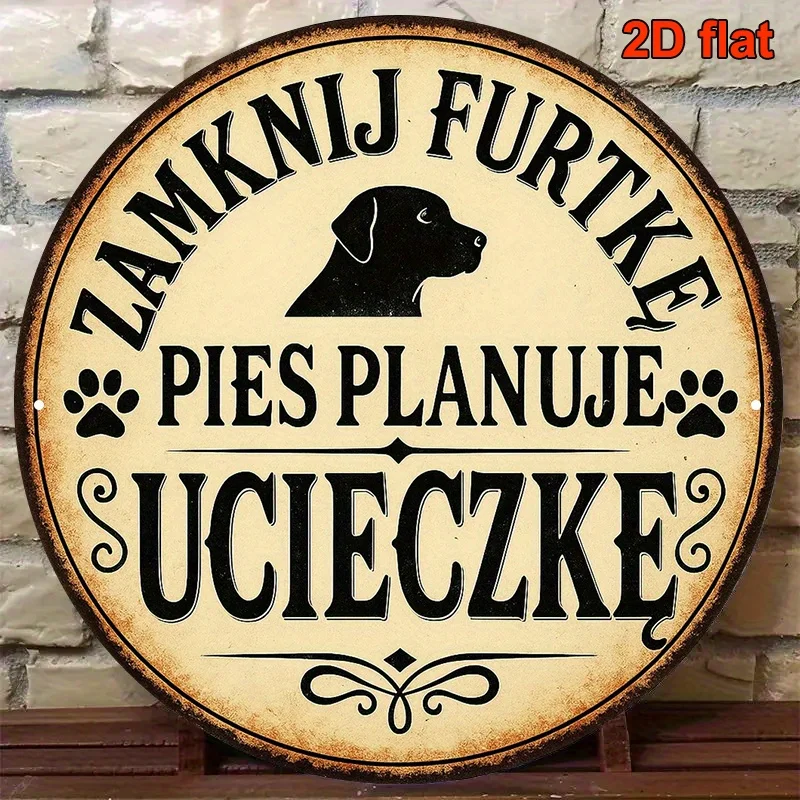 Rural Style Pet Theme 2D Wooden Discs Wall Art Decor Creative DIY-Friendly Furniture Hanging Ornaments Coffee Shop Garden Decor