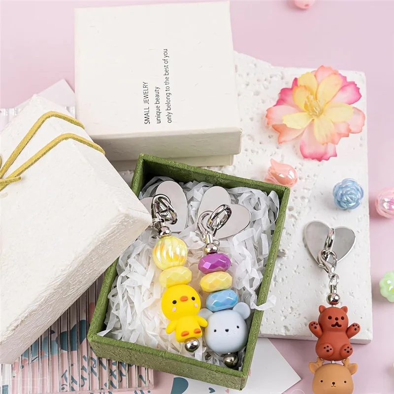 ABDJ-Framendino、12個入りビーズ付きカップチャーム、メタルハート型ステッカーアクセサリー付き、DIYタンブラーとガラスの装飾用