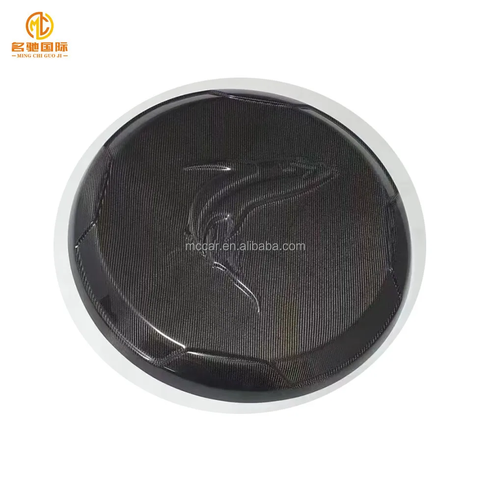 Bright black carbon fiber Spare tire cover for Benz W464 G63 G500 carbon fiber tire cover