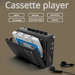 Lecteur de musique à cassette portable avec haut-parleur radio AM et FM baladeur rétro magnétophone lecture de téléphone sauna 3.5mm