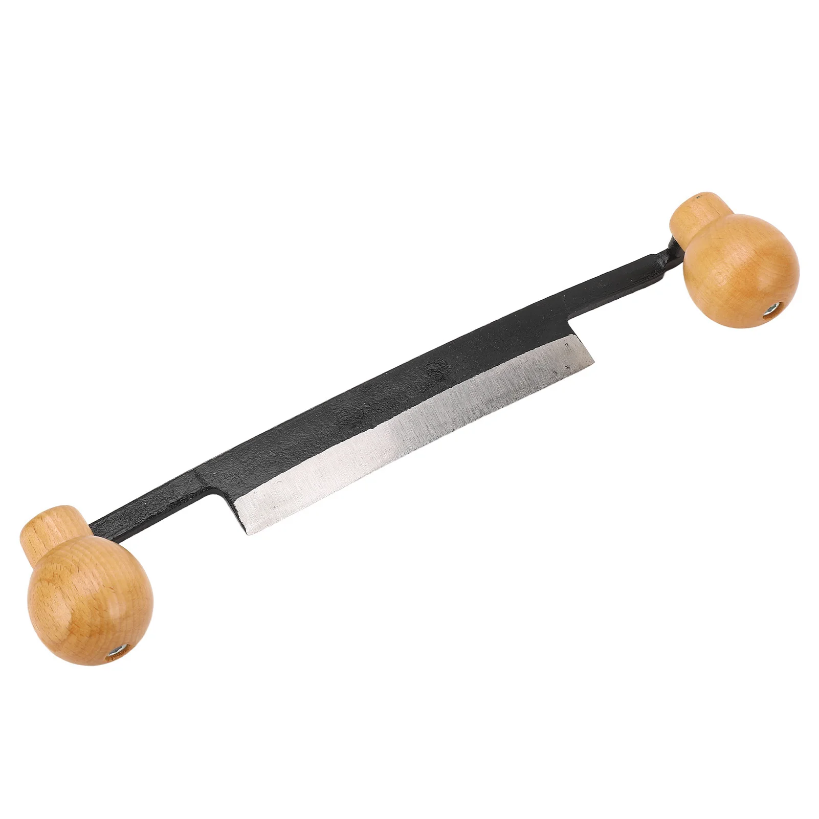 Straight Draw Knife Double Anti Slip Wooden Handle Incisive Tungsten Steel Blade Draw Shave Knife Debarking Hand Tool