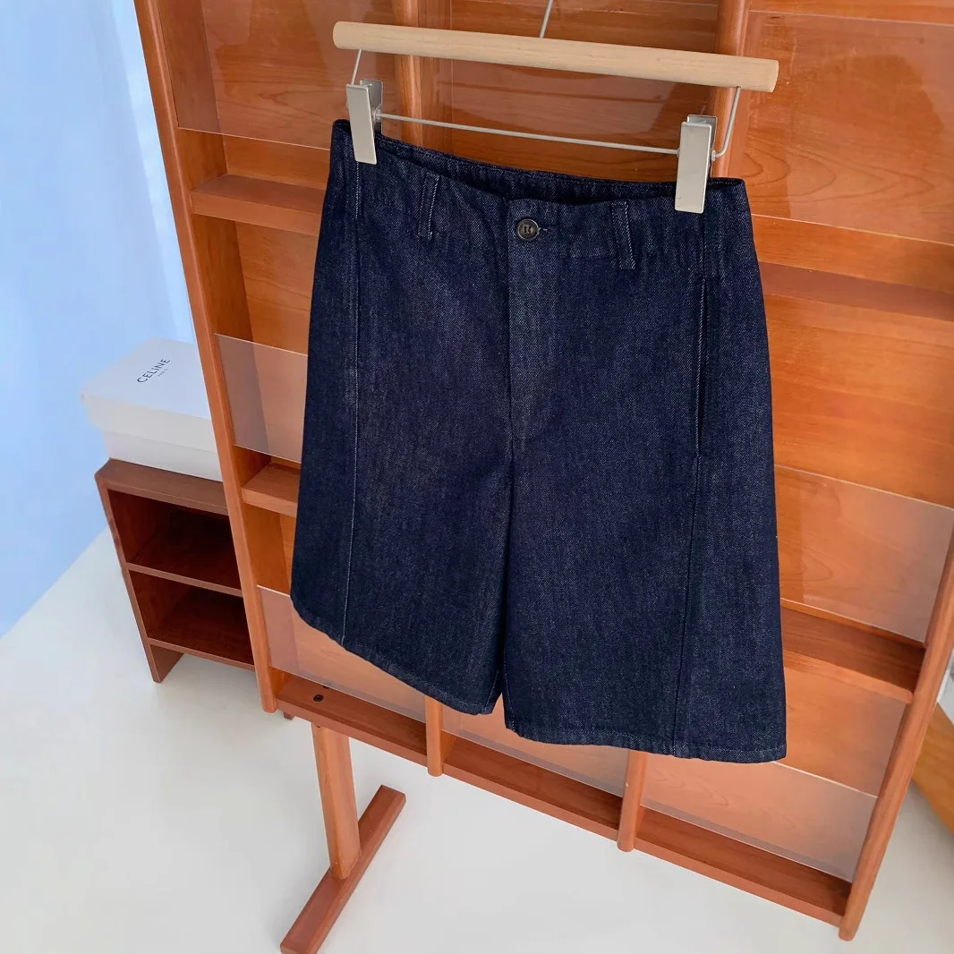 

CALYMIX 2025 Blue Denim Shorts For Women's Spring Summer Loose Fit Casual Jean Shorts