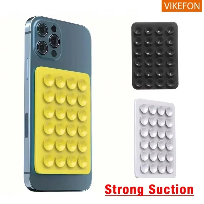 For Selfies and Videos Silicone Suction Phone Case Mount Non Slip Suction Cup Phone Stand Mixed Color Silicone Phone Holder image 2