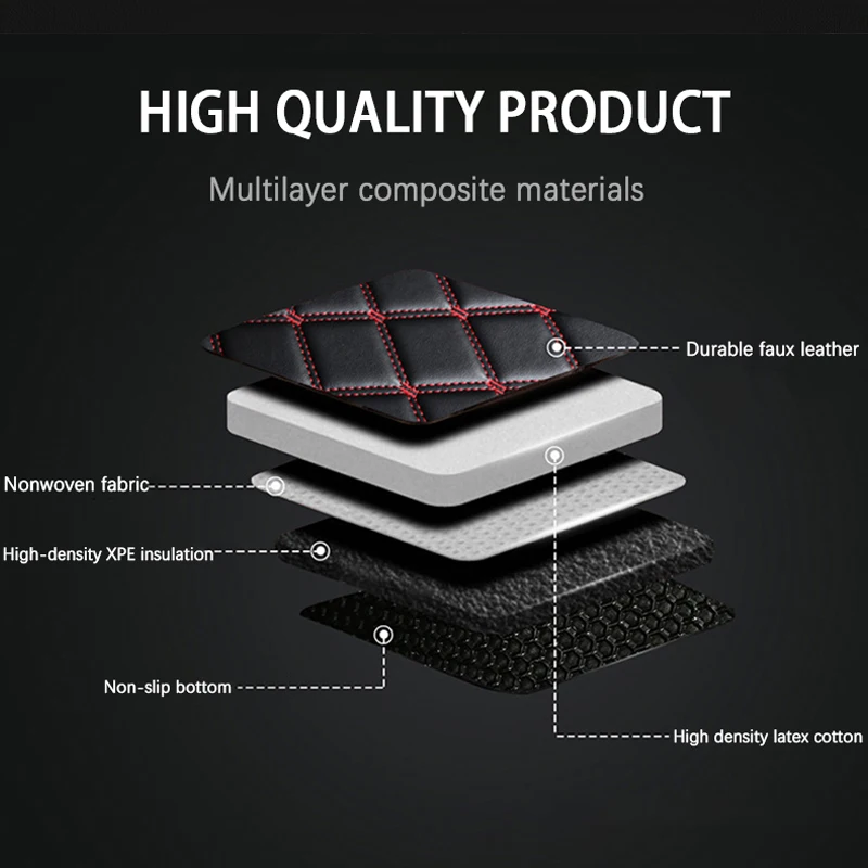 New Artificial Leather Car Trunk Mat Rear Trunk Cargo Protective Mat Car Interior Accessories For MG ZS  2017-2020