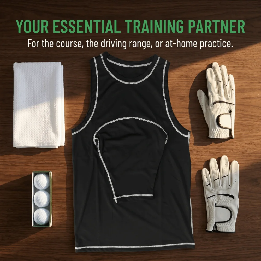 Polyester Cotton Blended Golf Vest Arm Posture Alignment Body Posture Alignment Club Swing Training Vest Blended Fabric