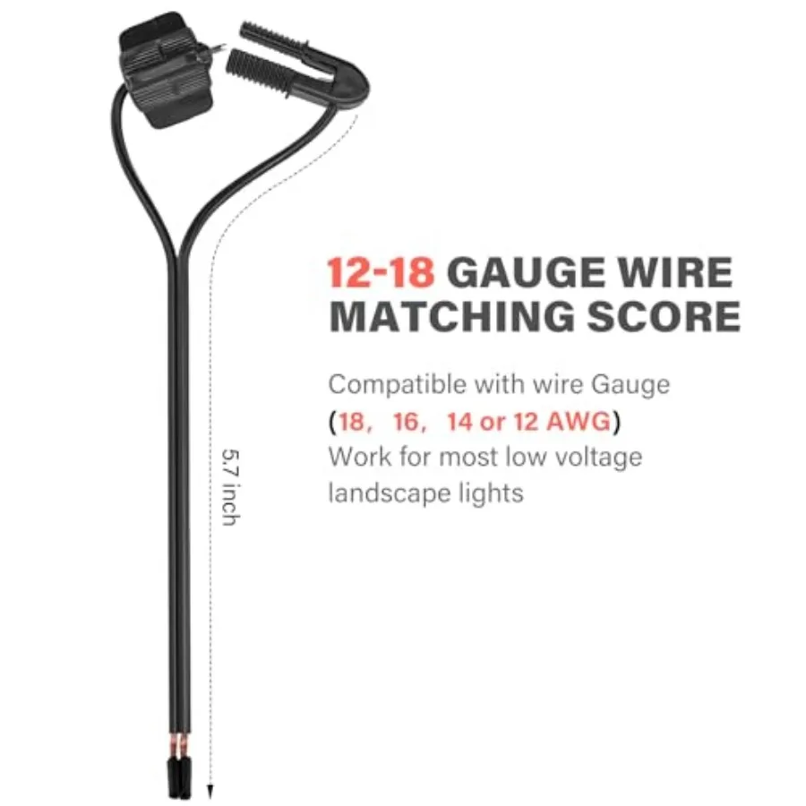Low Voltage Cable Connector 12 PCS Fast Lock Twist 12-18 Gauge Wire Connectors for Outdoor Landscape Lighting Spotlights Floodl