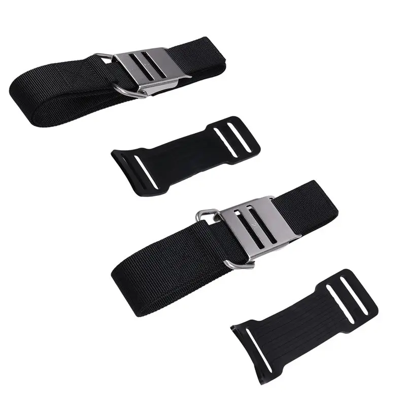 ABHS-2Pcs خزان الغوص الفرقة مع الفولاذ المقاوم للصدأ قفل كامة مشبك الغوص اسطوانة خزان سير شريطي تصاعد قوس #6