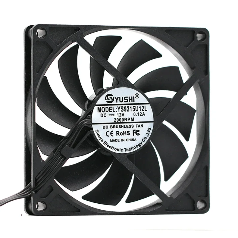 رقيقة جدا ارتفاع حجم الهواء 92x92x15 مللي متر 90 مللي متر 12 فولت التحكم الذكي في درجة الحرارة جهاز كمبيوتر مكتبي إمدادات الطاقة وحدة المعالجة المركزية التبريد fa