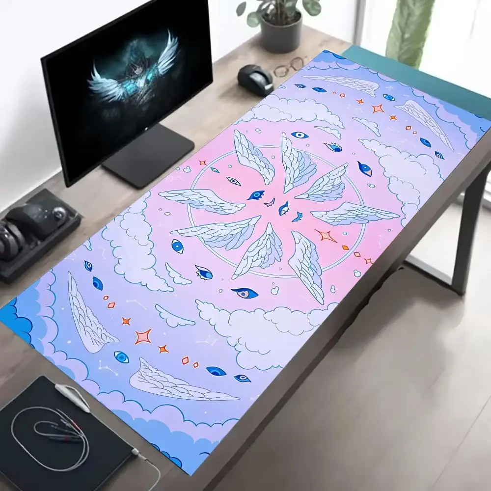 

Purple dreamy wings Extended Pads Mouse Pad Large Table Cushion Gaming Mousepads Non-slip desk Laptop Tablet Mat Mini PC Playmat