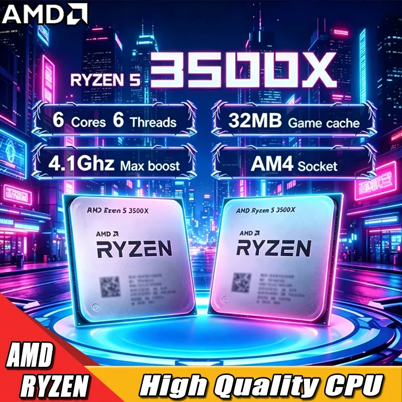 

AMD Ryzen 5 3500X R5 3500X 3.6GHz Six-Core Six-Thread CPU Processor 7NM 65W L3=32M 100-000000158 Socket AM4 Without Packag