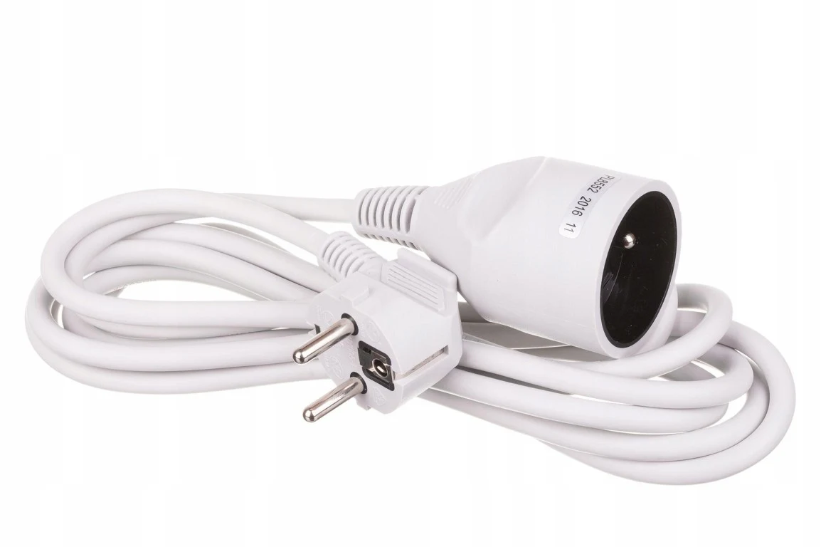 Image of 1 Steckdosenverlängerung mit Erdung 3 m Weiß 230 V IP20 3x1,0 mm2