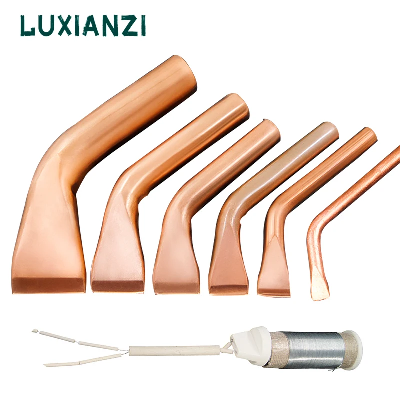 LUXIANZI 1pc Copper Soldering Iron Tip Solder Head For Welding Rework Station Repair Tool Soldering Heater Replacement Core