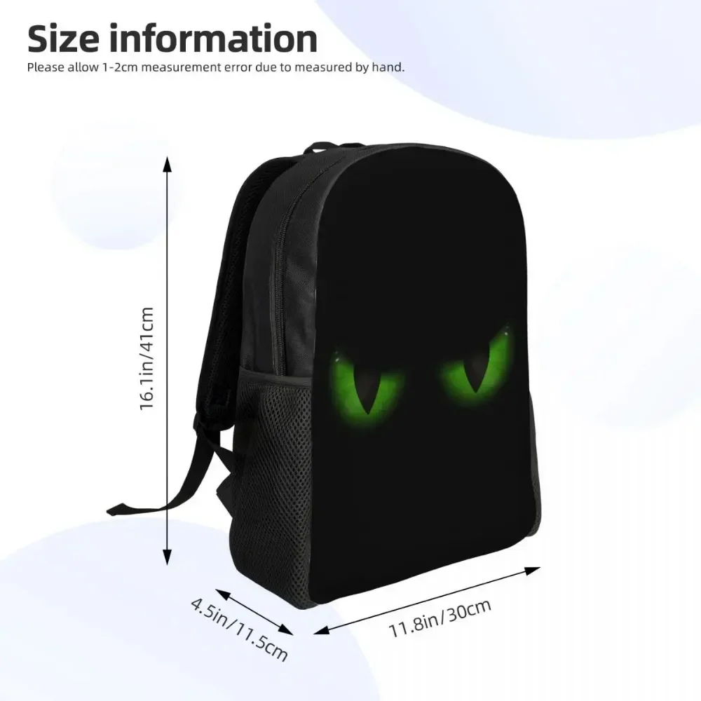 Custom Spooky Eyes Travel Backpack Men Women School Computer Bookbag Halloween Party Hollow College Student Daypack Bags