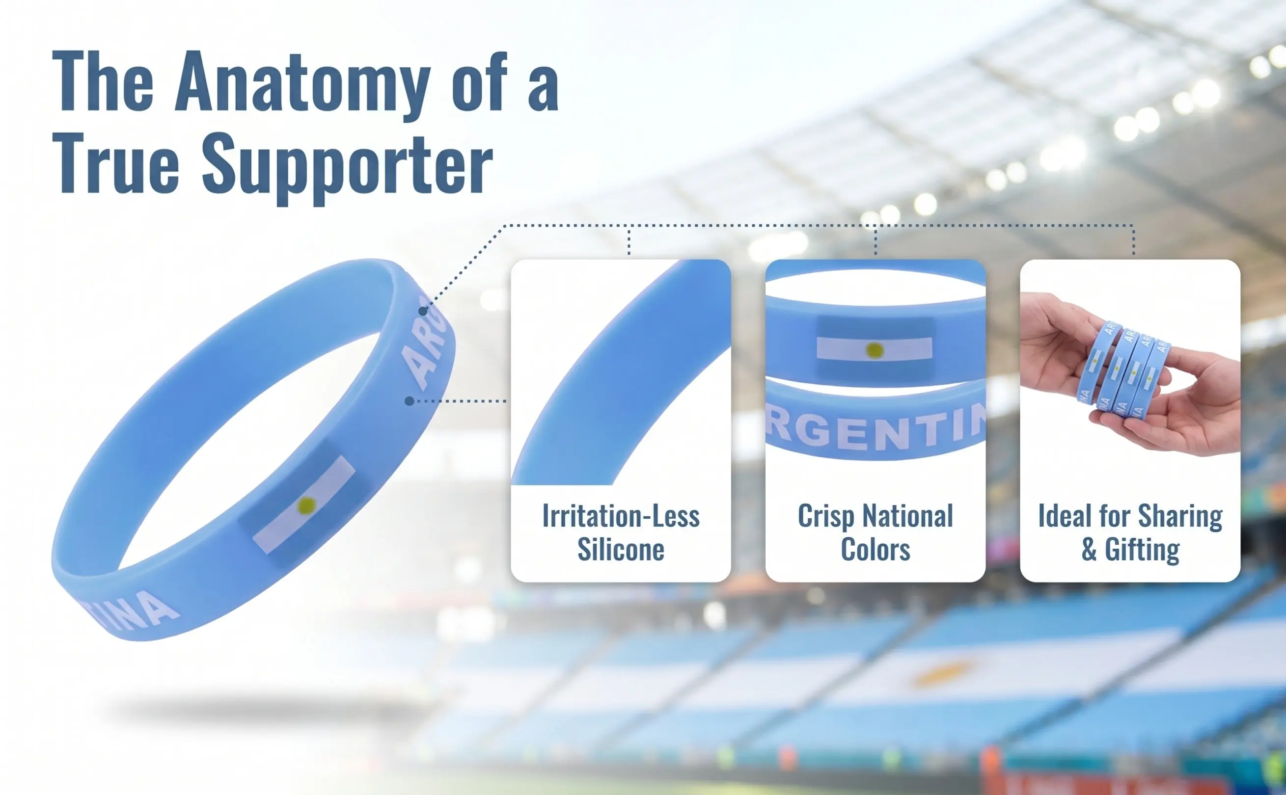 10Pcs Flag Silicone Wristbands Football Fan Bracelets for Soccer Tournament International Game Waterproof Stretch