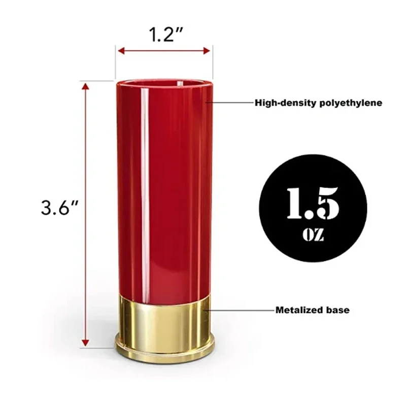 4PCS/set Shot Glass Creative Plastic Shotgun Bullet Shape Shot Glasses Water Wine Glass Party Drinkware Friend Creative Gift