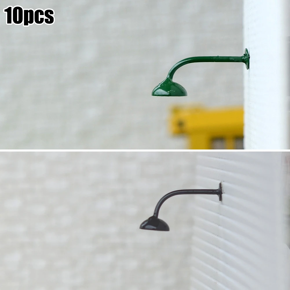 10 sztuk lampek ściennych z ciepłą białą lampą kolejową lampa uliczna LED lampą w skali 1:87 do produkcji Lamp do parku kolejowego/pociągu/kolei