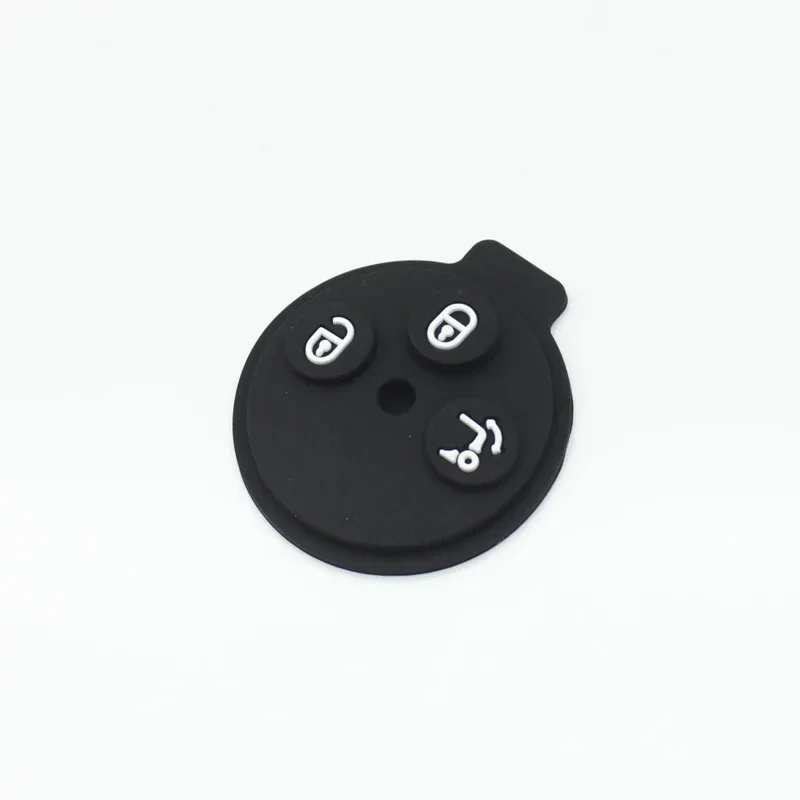 Cocolockey 3 Buttons Silicone Key Rubber Pad for Benz Smart Fortwo K City Couple Remote Smart Key Car Accessories