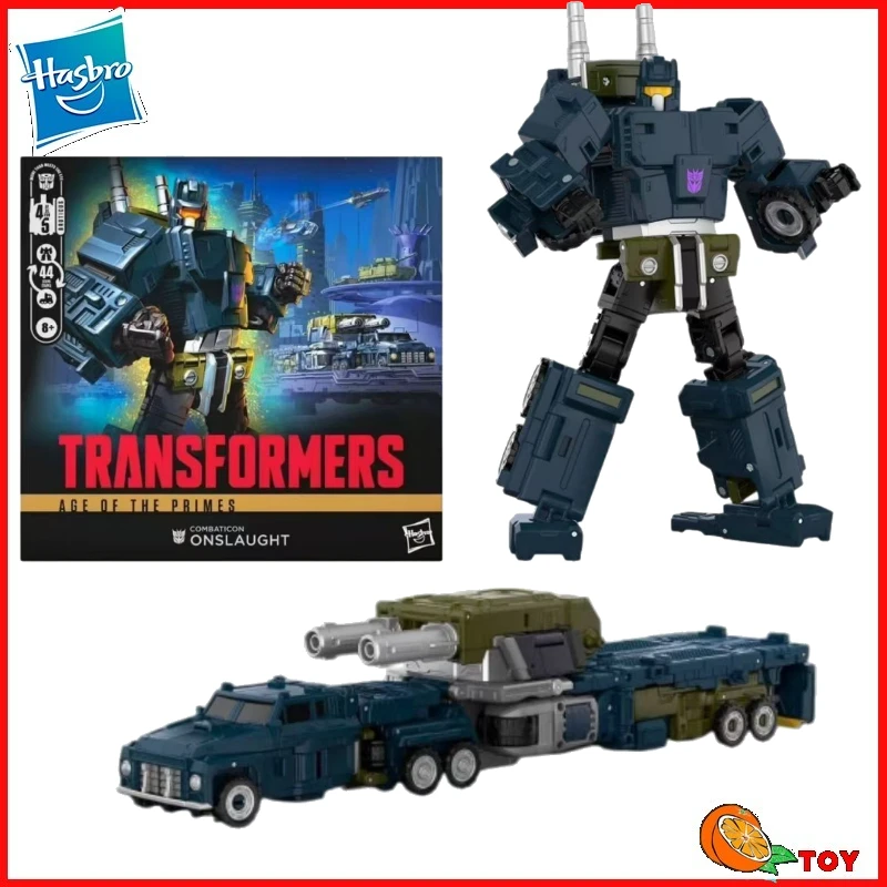 Jouets Transformers Hasbro Age Of The Primes, classe C, modèle Onslaught, collection de robots, figurines d'action, jouets, cadeaux, loisirs, en stock