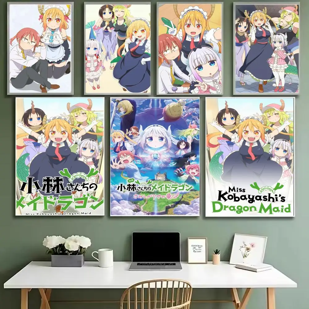 Anime Miss Kobayashi's Dragon Maid Poster  Iconic Poster Wall Art Print Poster Decorative Mural Home Decor Gift Unframed