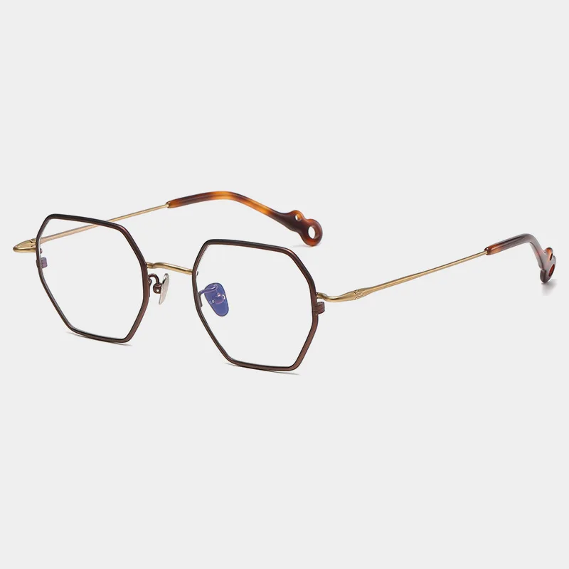 New Pure Titanium Retro Fashionable Square Eyeglass Frame Can Be Equipped with Myopia Lenses for Both Men Women Glasses Frame