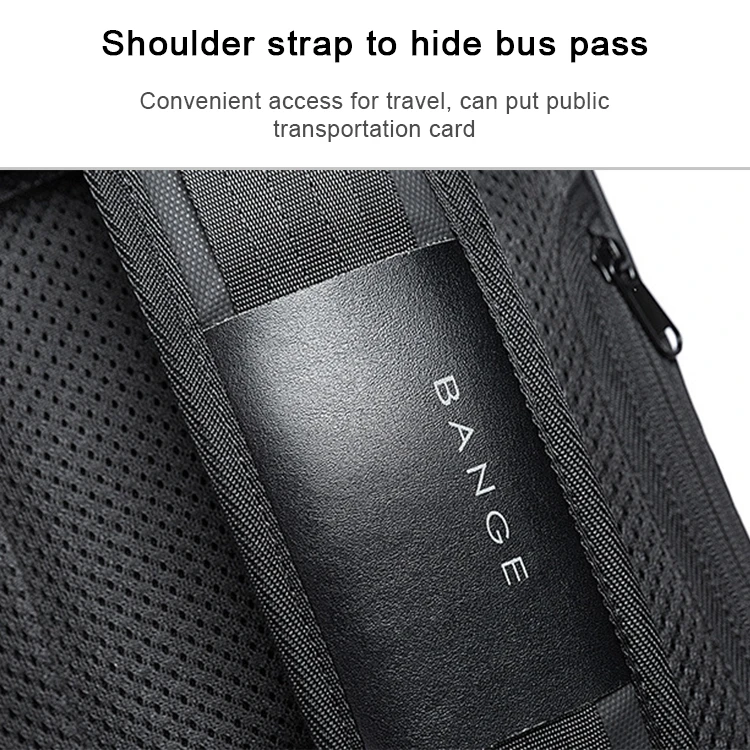 BANGE Upgrade Travel Leisure Messenger Shoulder Bag Men And Women With The Same Chest Bag USB Charging Bag