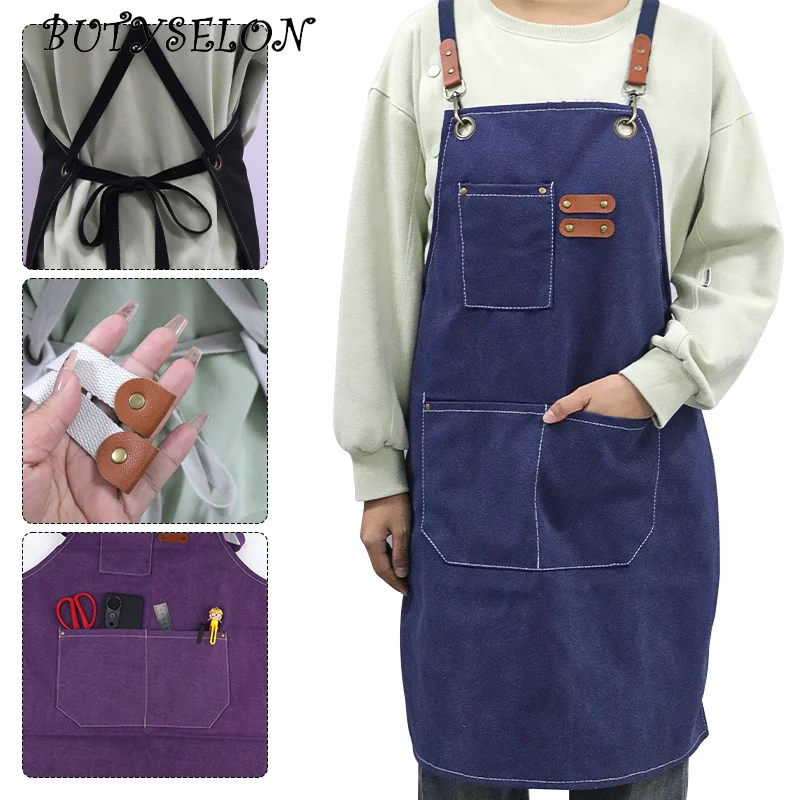 Delantal de lona para maquillaje de pestañas, delantales de limpieza para el hogar, cocina, Baberos, herramientas de belleza para extensión de pestañas, 1 Uds.