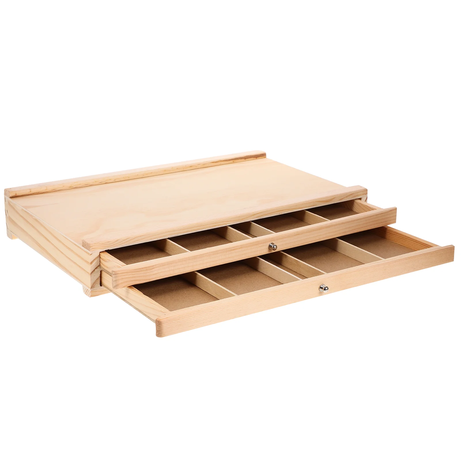 Tabletop Easel Paintbrush Storage Box Multi-layer Pen Holder Food Organizer Drawer Office