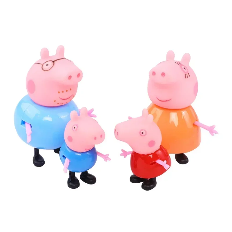 Funny Peppa Pig Pink Set Toy Action Doll George & 25 Friends Family Toys Mom And Dad Anime Party Toys Kids Christmas Gifts