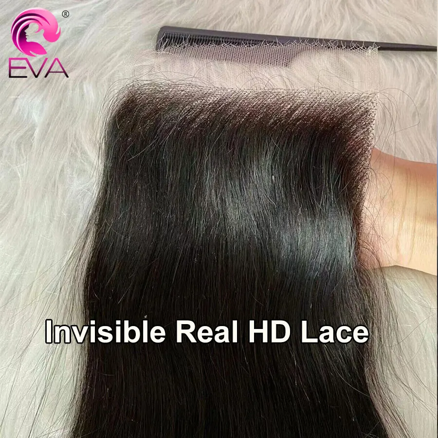 

Накладка для волос Eva Hair 5x5/6x6/7x5 HD Lace Closure, ультратонкая HD-пленка, незаметная на коже, прямые и волнистые волосы, 13X6 HD Lace Frontal